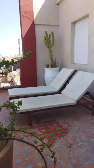 Rooftop Avec Terrasse Centre Gueliz شقة مراكش